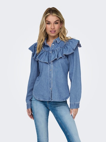 ONLY Blouse 'Indigo' in Blue: front