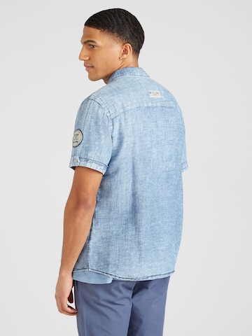 CAMP DAVID Regular fit Button Up Shirt in Blue