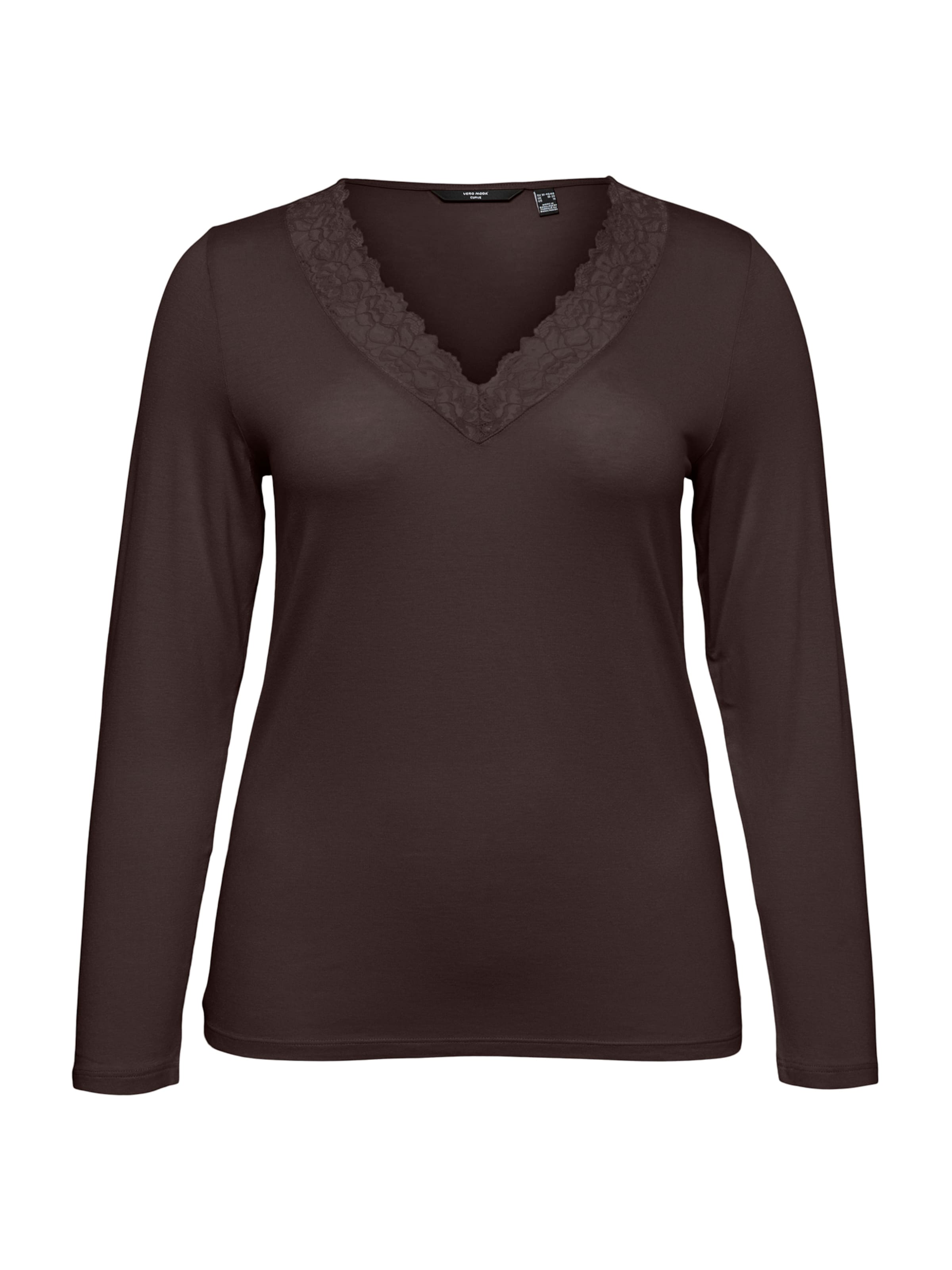 Vero Moda Curve Majica 'VMRosa' v velikosti XL-XXL  | čokolada barva, Prikaz izdelka