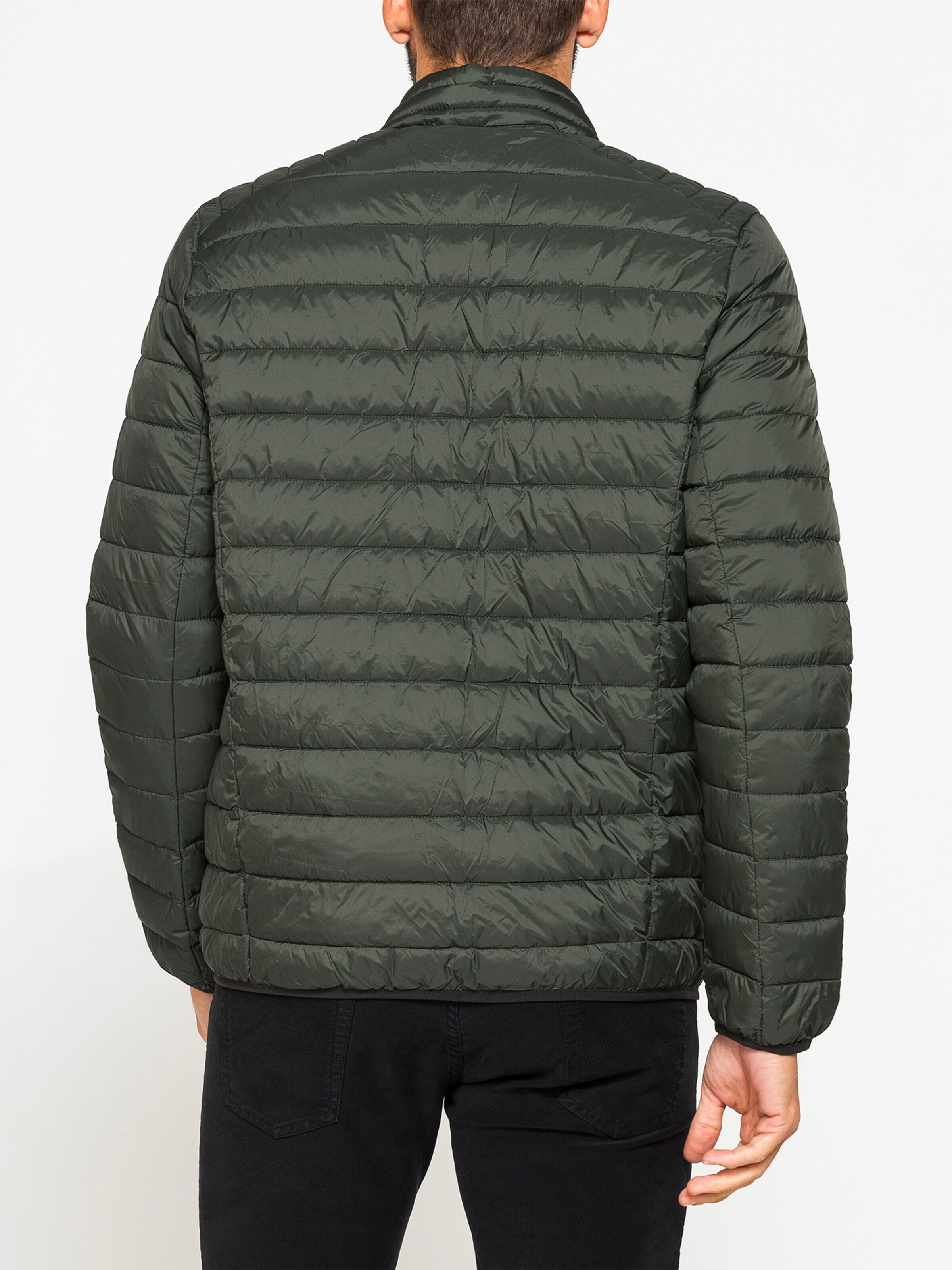 Carrera Jeans Outdoor jacket 'Upright-Collar' in Green