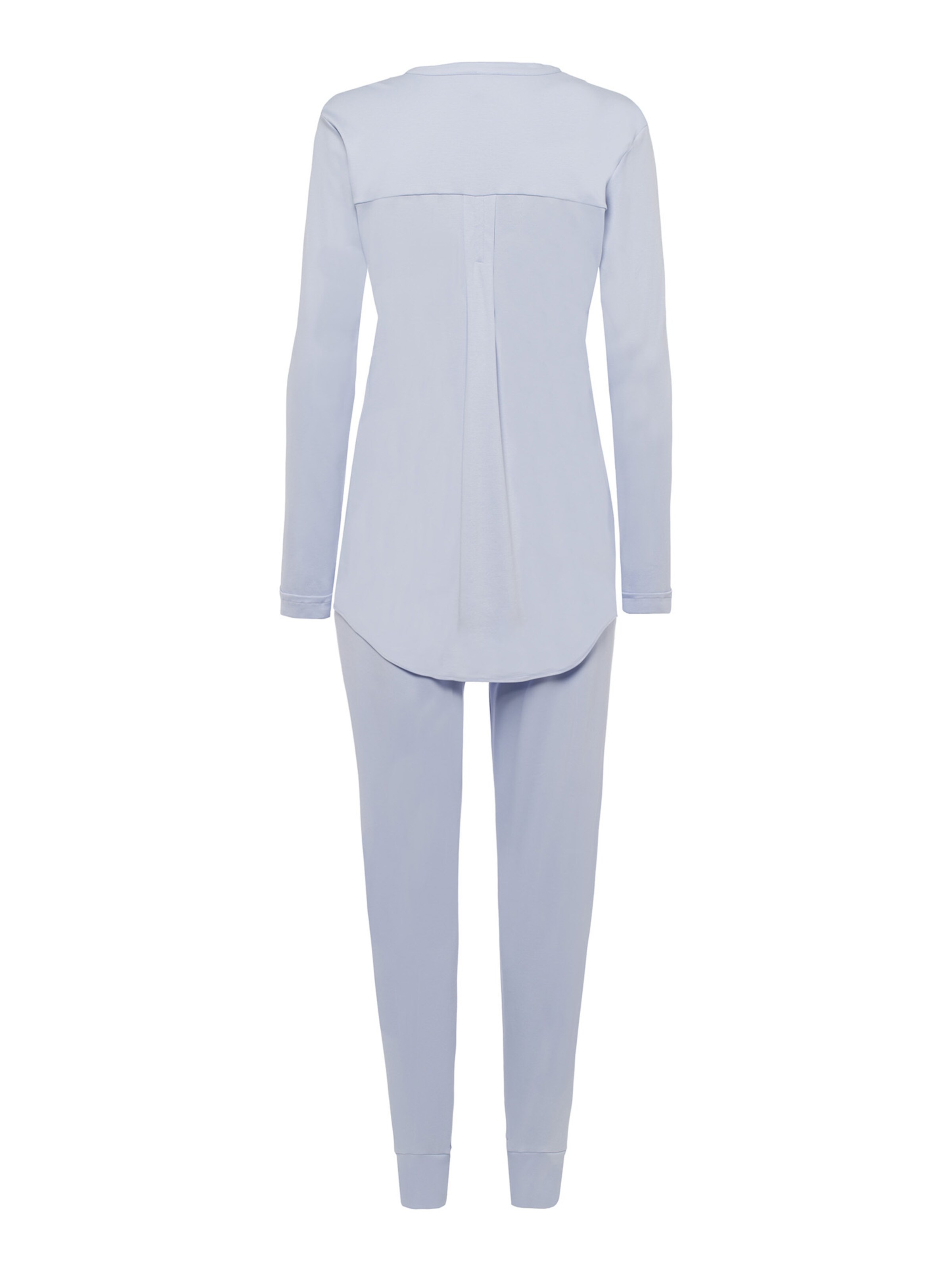 Hanro Langarm Pyjama ' Pure Essence ' in Blau