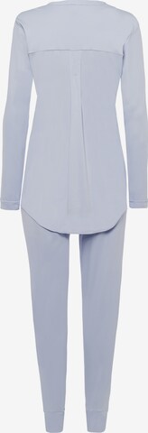 Hanro Langarm Pyjama ' Pure Essence ' in Blau