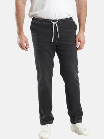 Charles Colby Loosefit Broek ' Baron Tecel ' in Zwart: voorkant