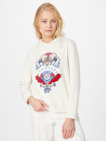 TAIFUN Sweatshirt 'Culture Clash' in White: front