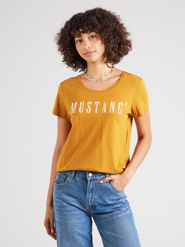 MUSTANG T-Shirt 'ALMA' in Braun: Vorderseite