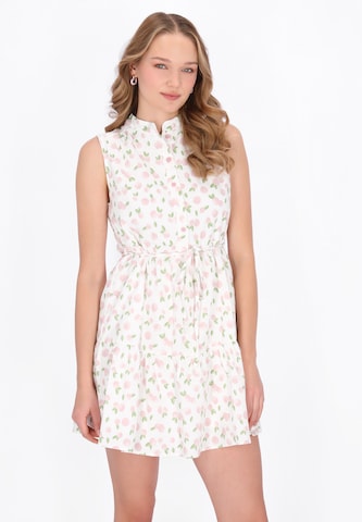 Robe-chemise MYMO en rose : devant