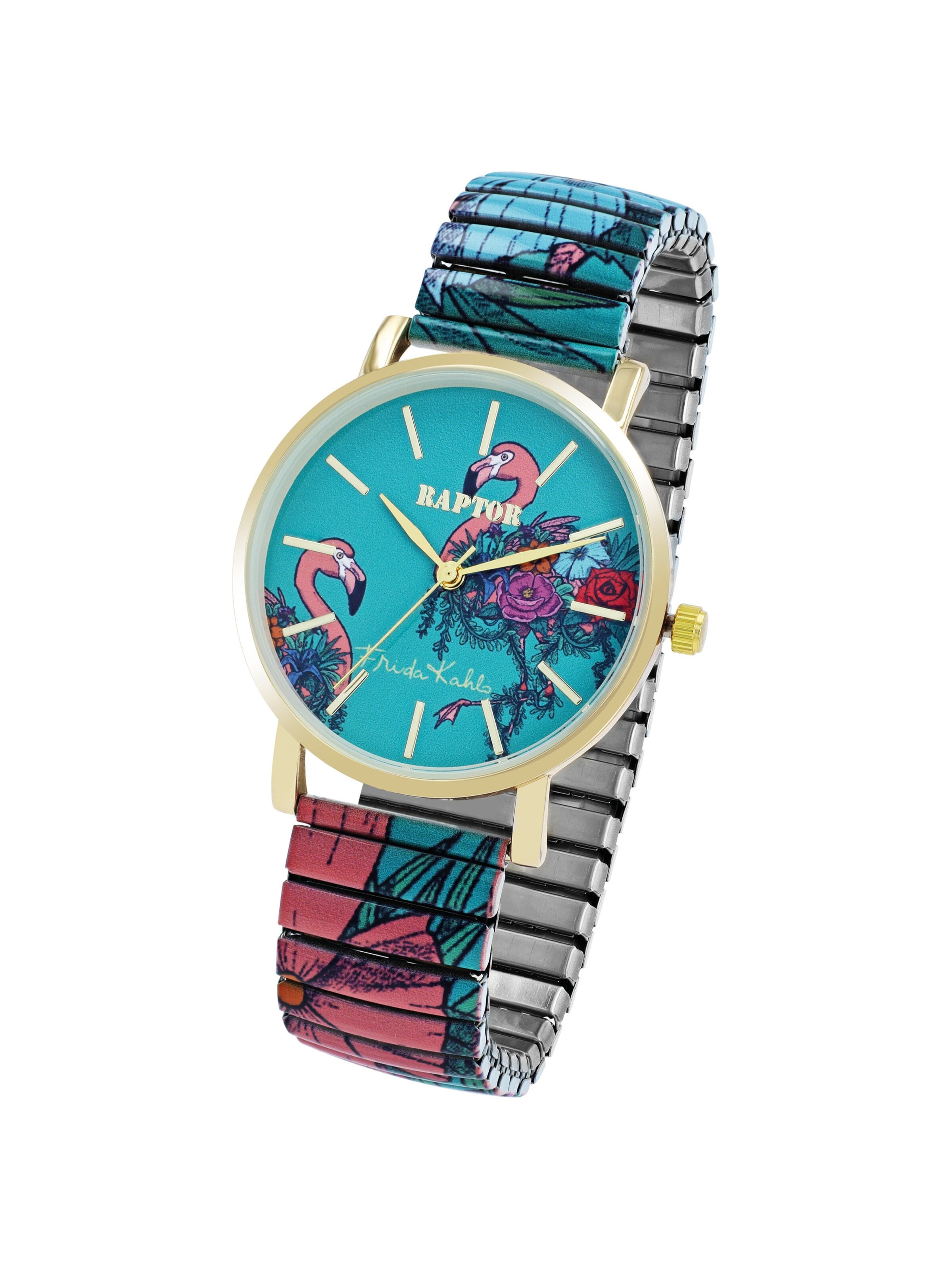 Raptor Analog Watch 'Frida Kahlo Edition, Mineralglas' in Mixed colors: front