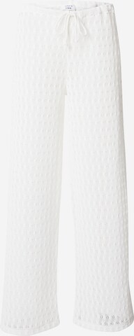 Wide Leg Pantalon 'Lucia' millane en blanc : devant