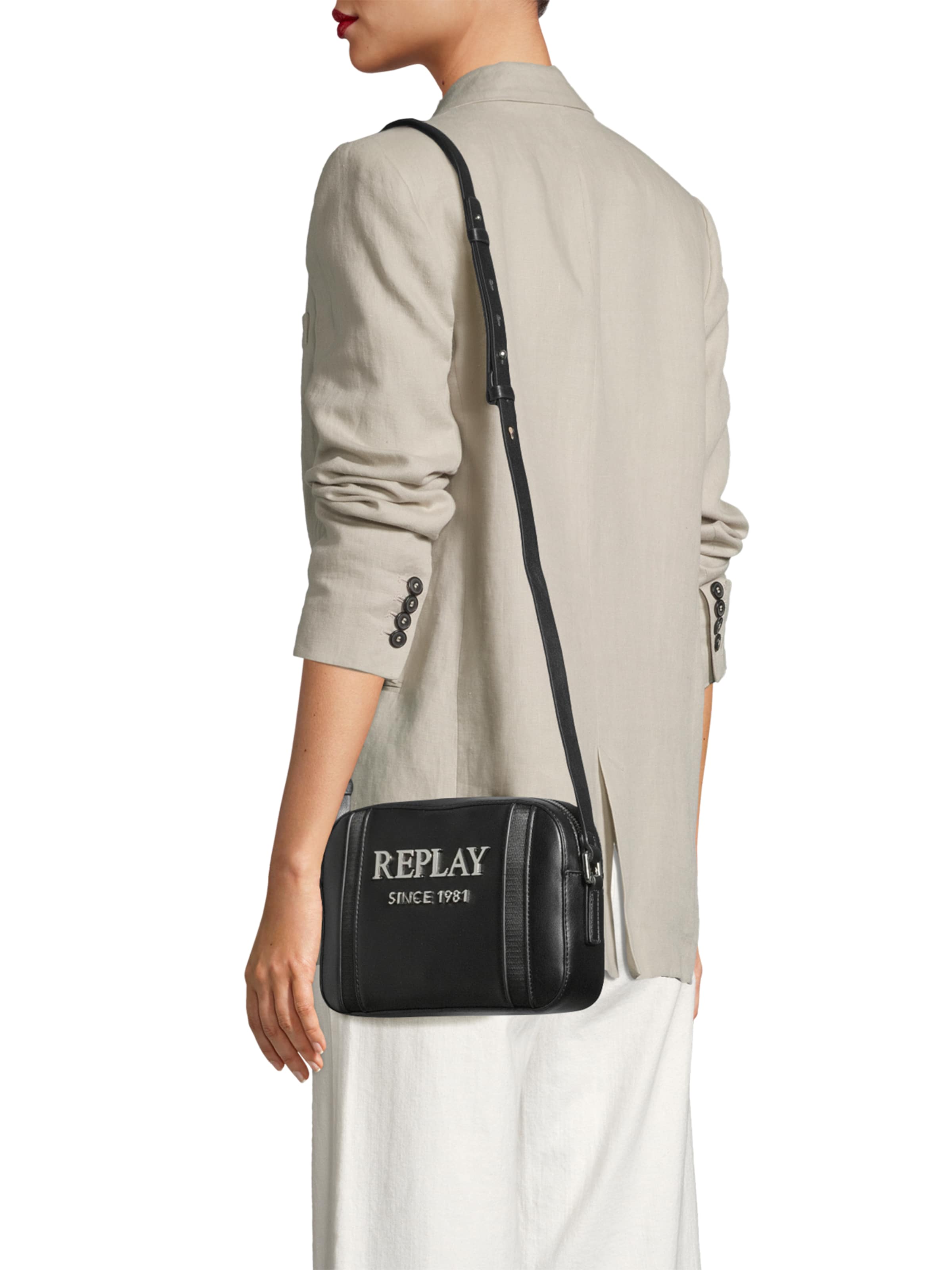 REPLAYTorba preko ramena - crna boja: prednji dio