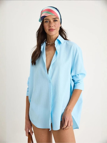 Chemisier Bianco Lucci en bleu