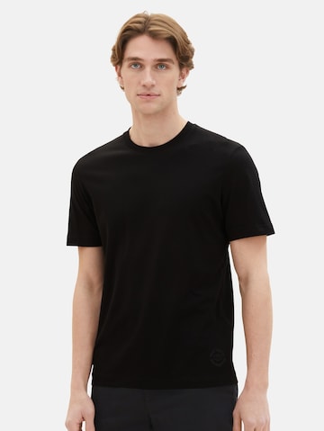 T-Shirt TOM TAILOR en noir : devant