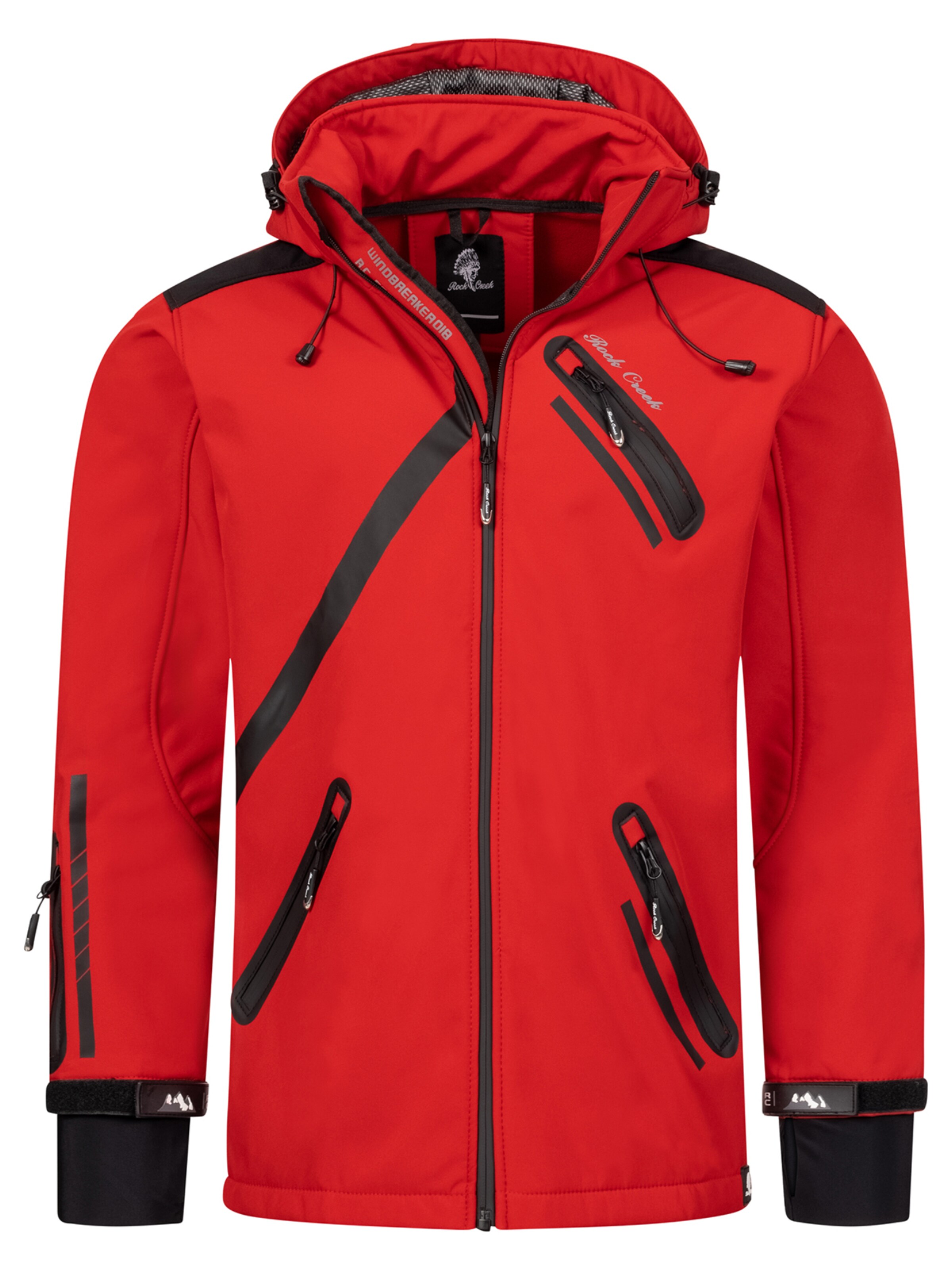 Rock Creek Outdoorjacke in Rot: Vorderseite