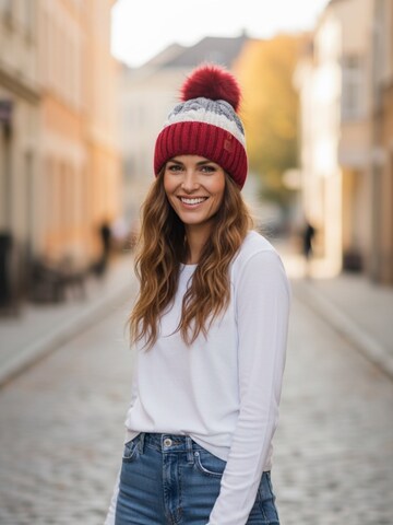 Kumixi Mütze 'Bommelmütze' in Rot