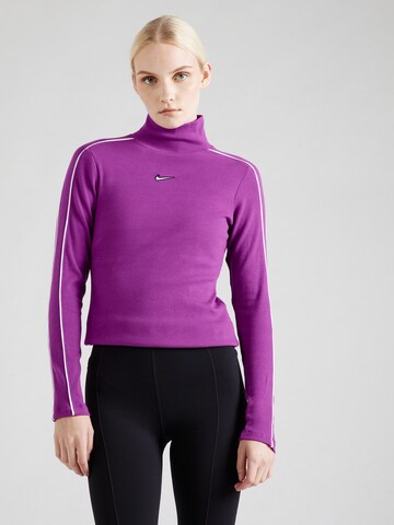 Nike Sportswear Shirt in Lila: voorkant