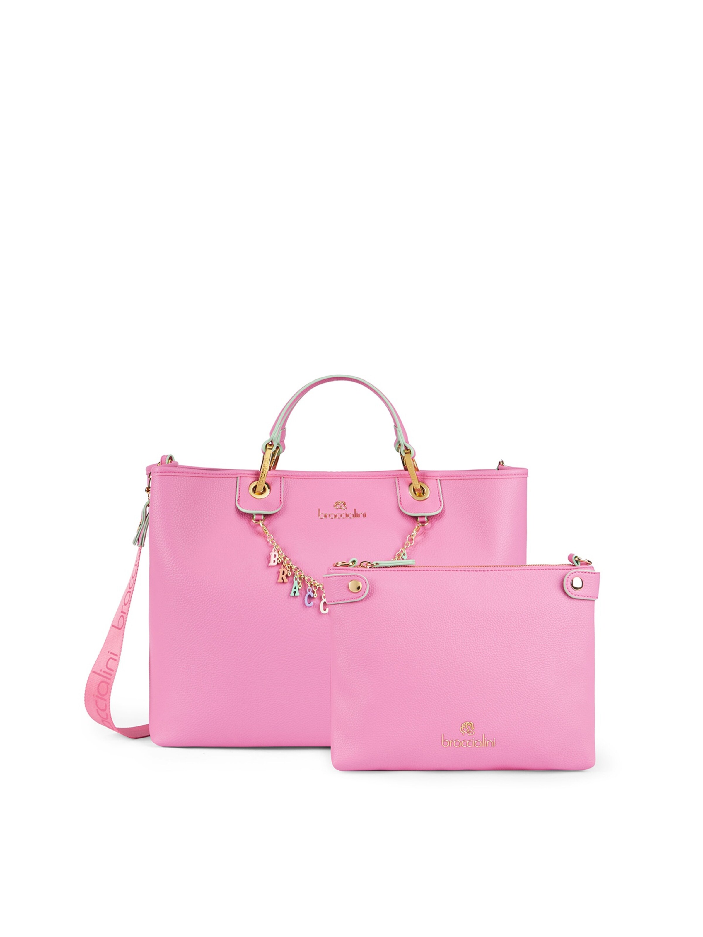 Borsa a mano di Braccialini in rosa: frontale