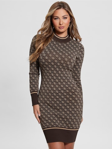 GUESS Knitted dress 'Lise' in Brown: front