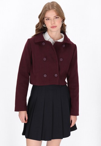 MYMO Φθινοπωρινό και ανοιξιάτικο μπουφάν 'Young Fashion' σε κόκκινο: μπροστά