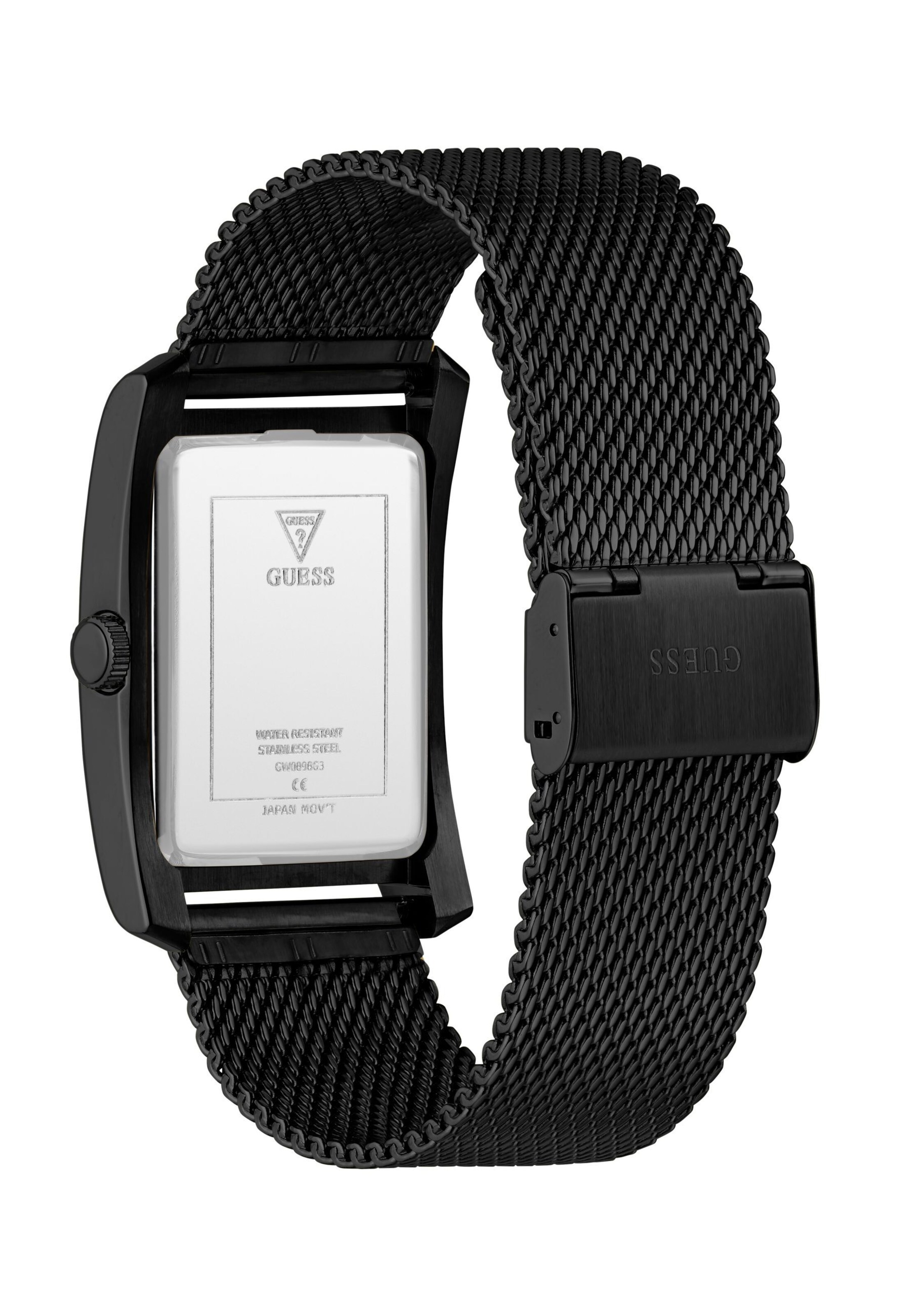 GUESS Uhr 'Clyde' in Schwarz