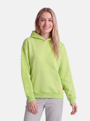salzhaut Sweatshirt 'Däöskopp' in Geel: voorkant