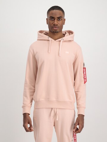 ALPHA INDUSTRIES Sweatshirt 'X-Fit' i rosa: framsida