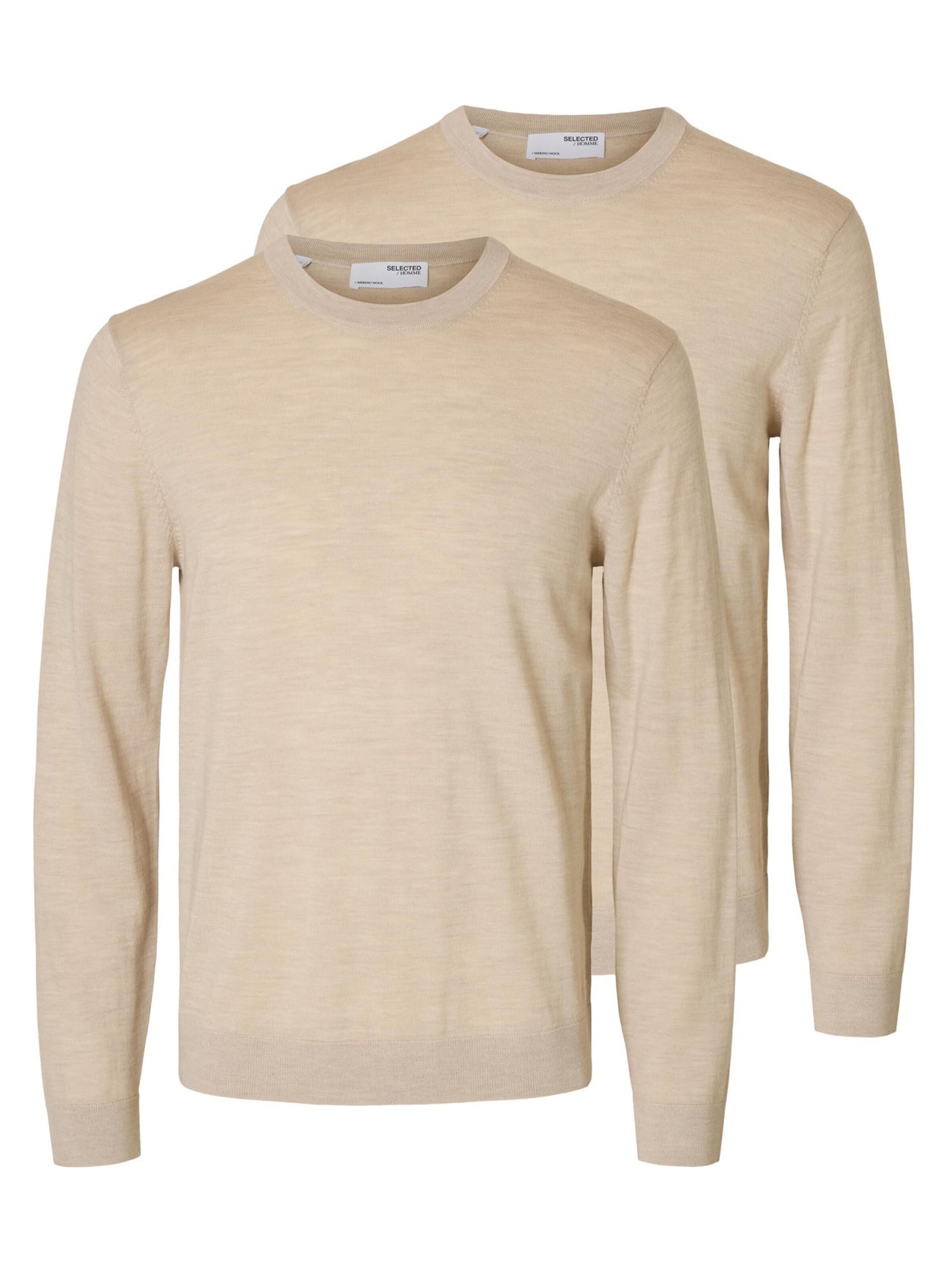 SELECTED Sweater 'Tray' in Beige: front
