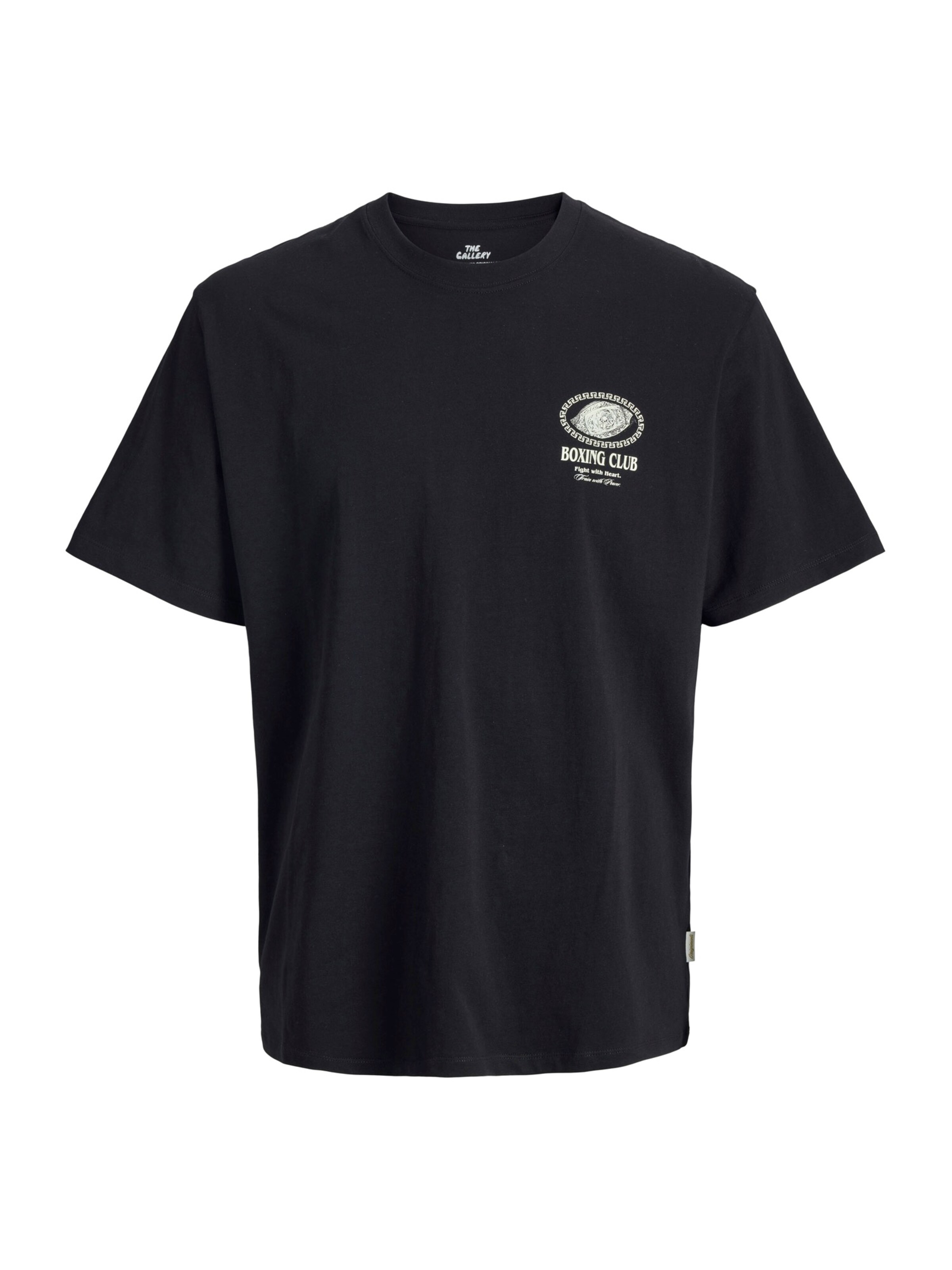 JACK & JONES Majica 'JORTRENDY OBJECTS' | črna / bela barva, Prikaz izdelka