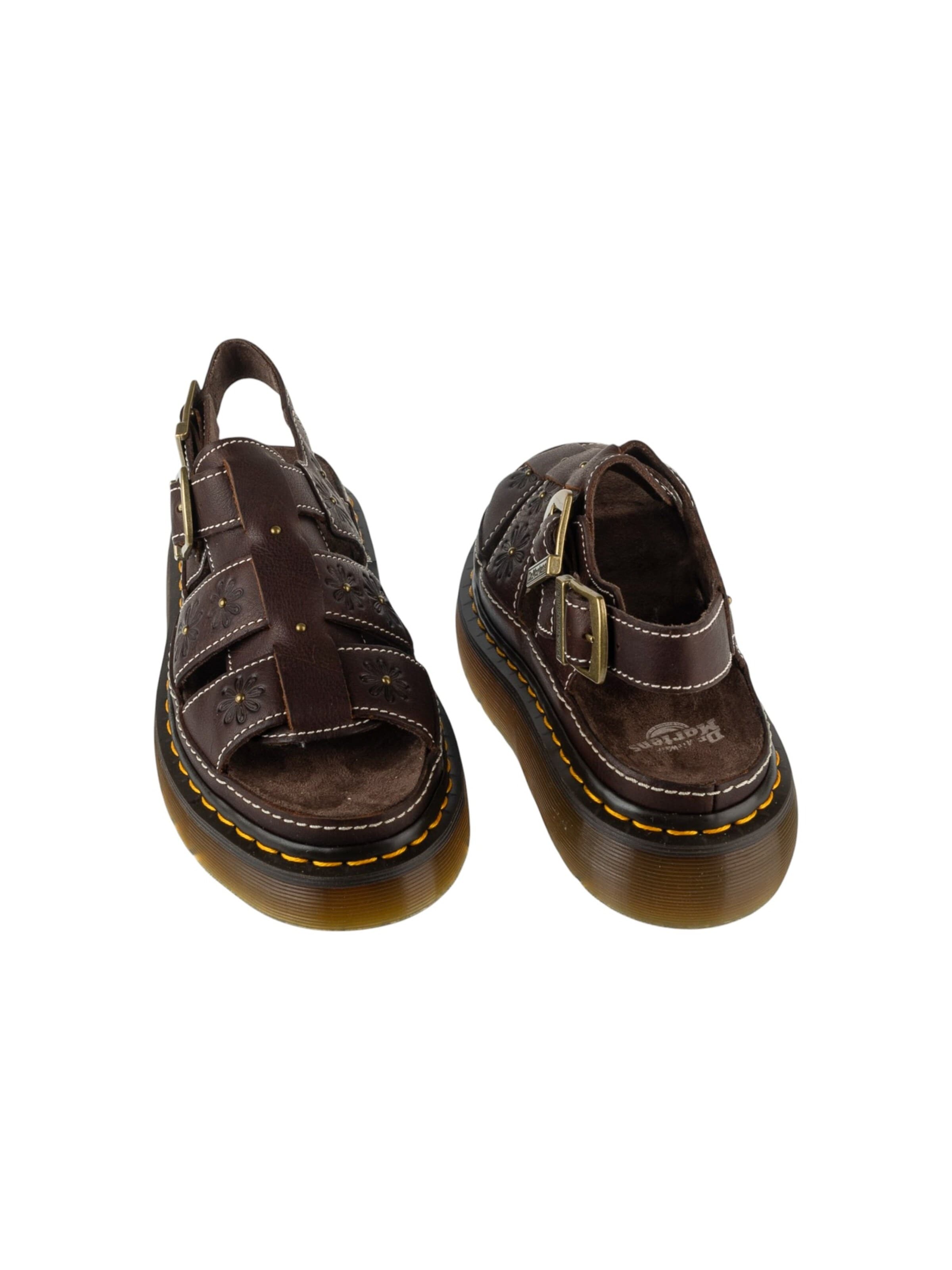 Dr. Martens Sandal 'Dr. Martens Wrenlie Open Platform Sandals' in Brown