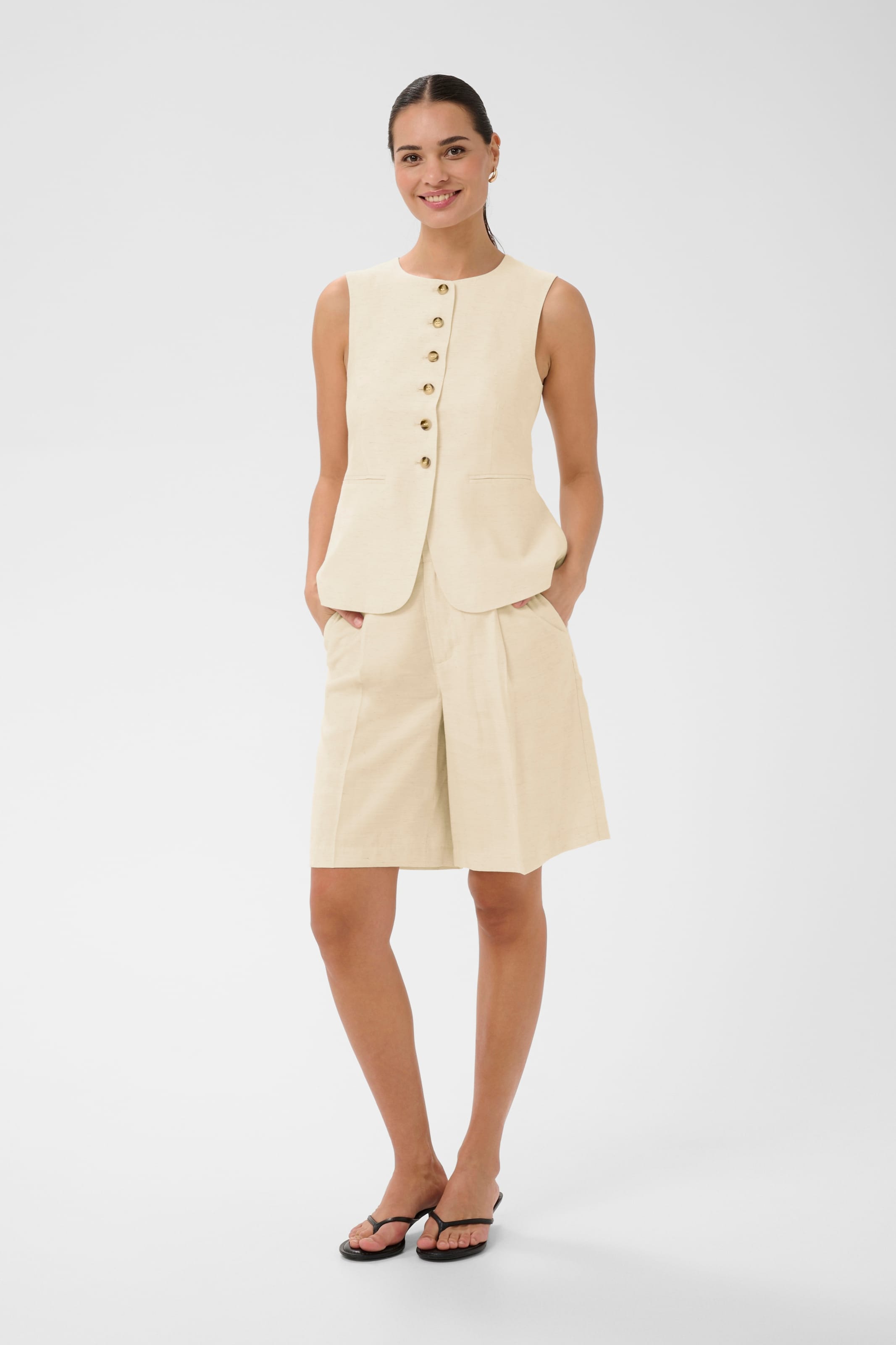 Kaffe Vest 'KAannetta' in Beige