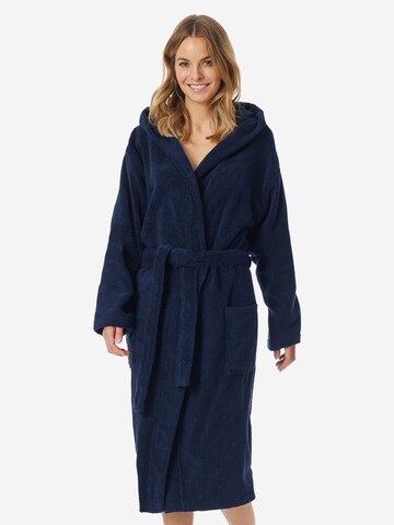 SCHIESSER Bademantel lang 'Essentials'‌‌ in Blau