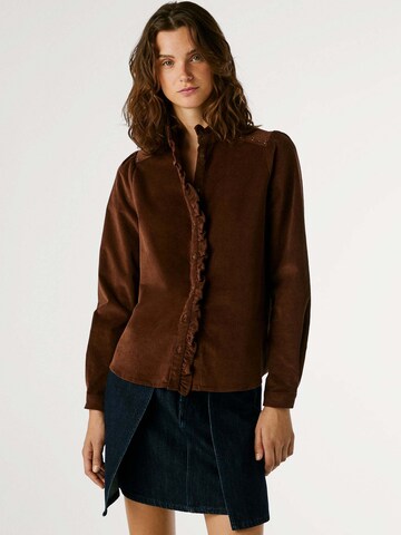 Chemisier 'Naima' Pepe Jeans en marron : devant