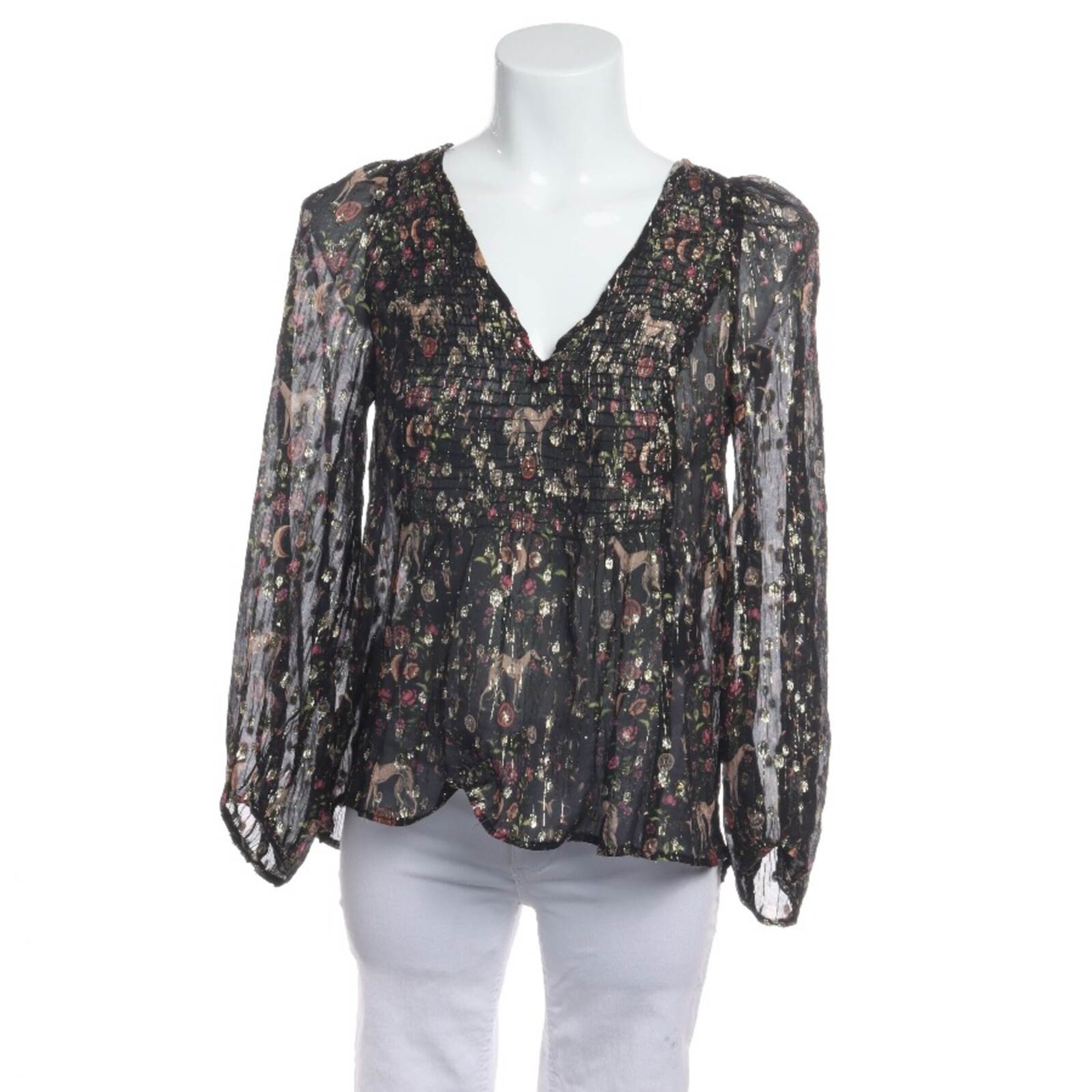 Sandro Bluse / Tunika XXS in Mischfarben: Vorderseite