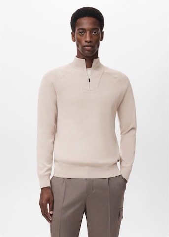 MANGO MAN Trui 'Casperp' in Beige: voorkant