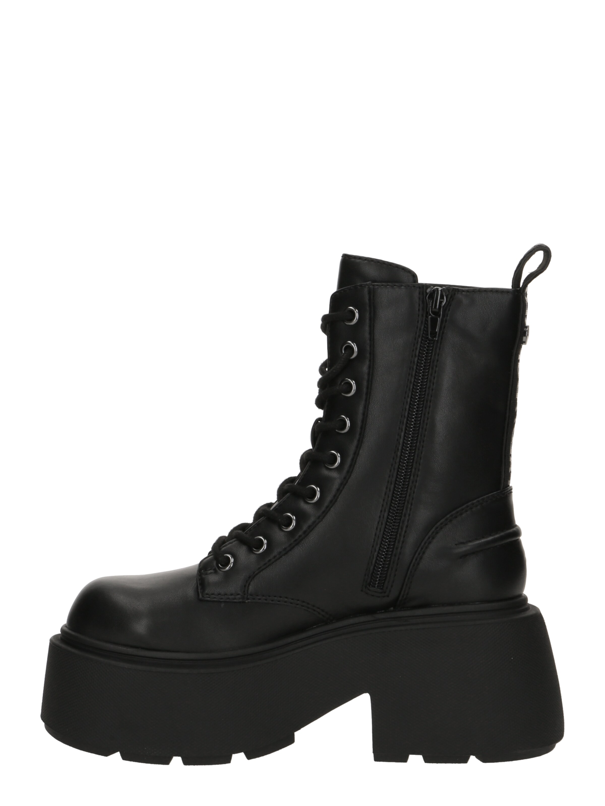 BUFFALO Schnürstiefelette 'Vicious' in Schwarz