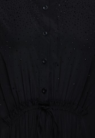faina - Vestido camisero 'Glow' en negro