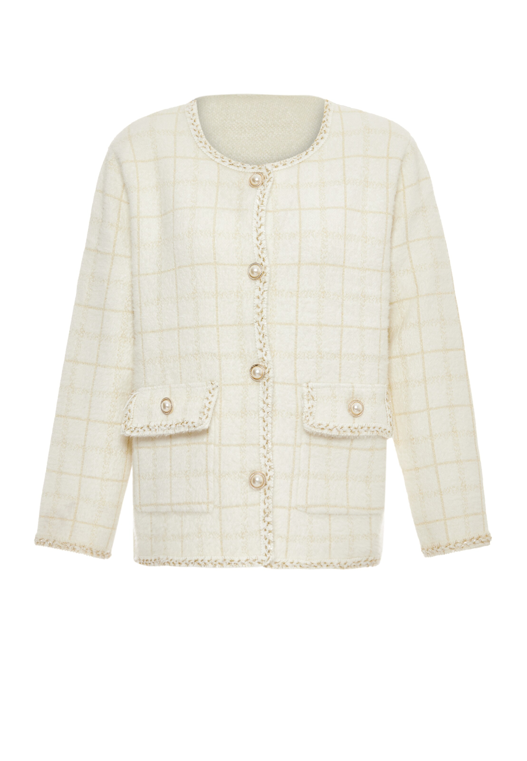 ZITHA Gebreid vest in Wit: voorkant