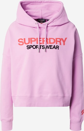 Superdry Sportisks džemperis, krāsa - ceriņu / sarkans / melns, Preces skats