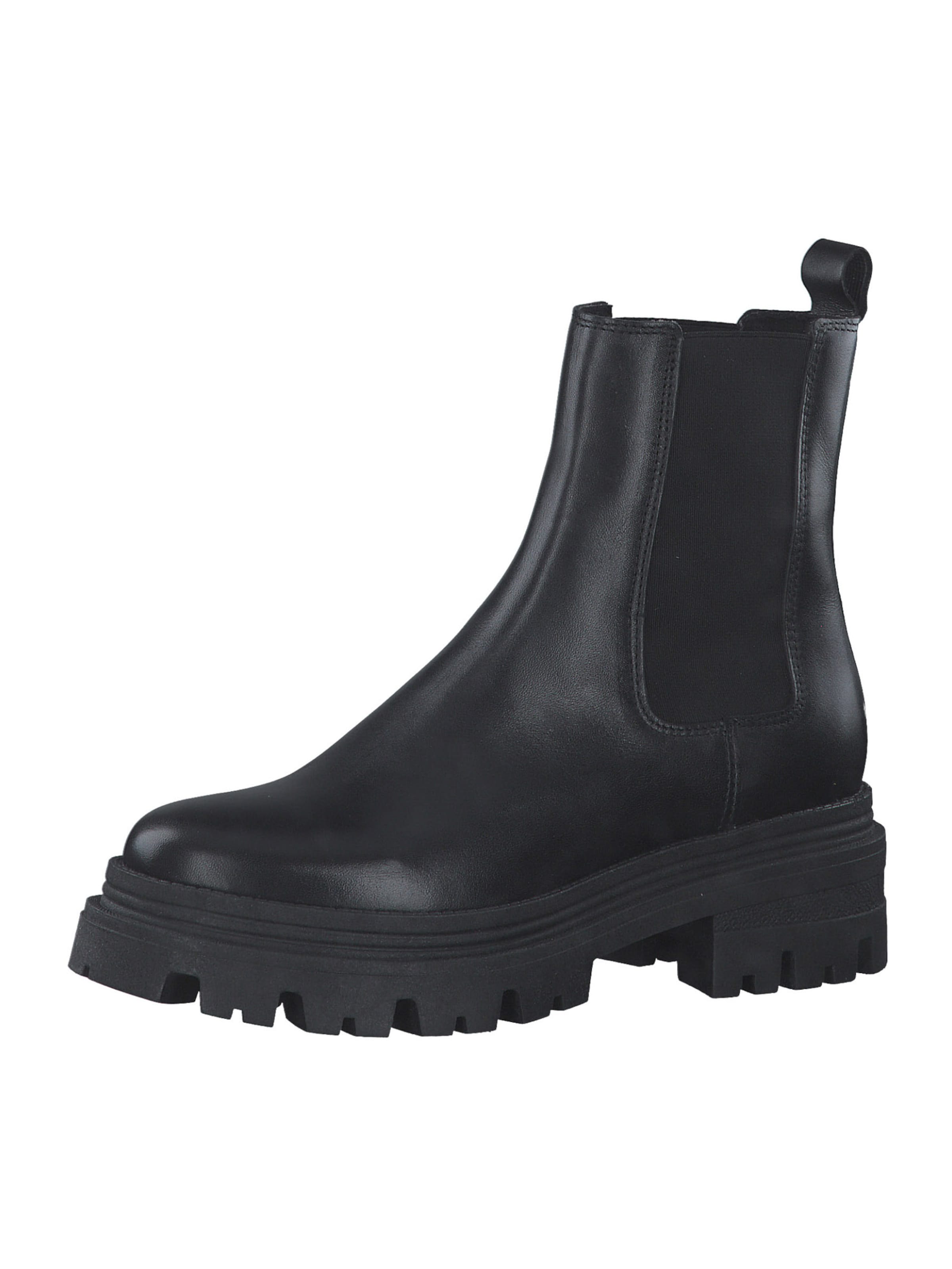 Tamaris - Botas Chelsea en negro: frente
