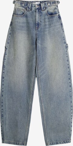 Wide Leg Jean Bershka en bleu : devant