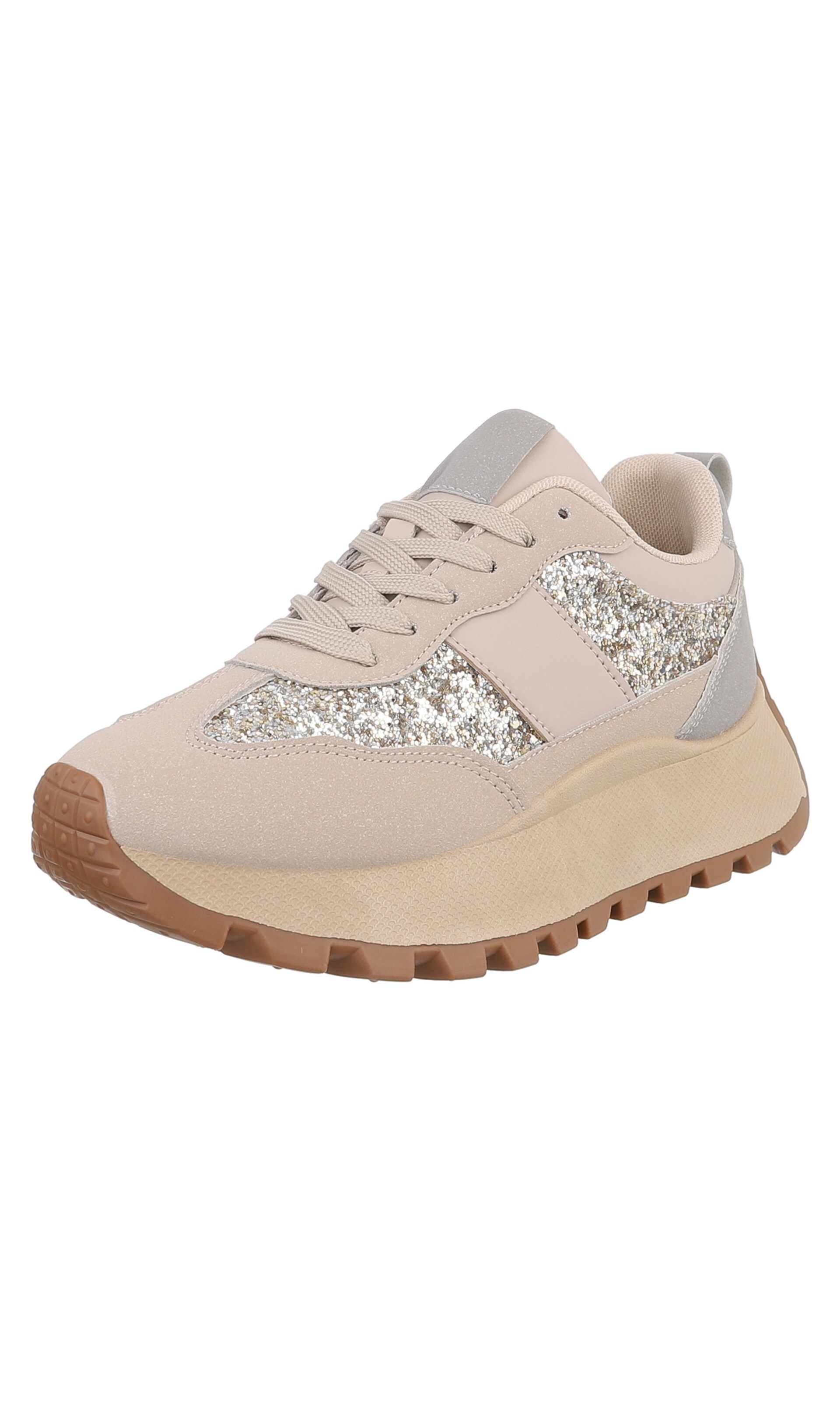 Ital-Design Sneaker in Beige: Vorderseite