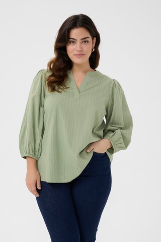 KAFFE CURVE - Blusa 'KCJolisa' em verde: frente