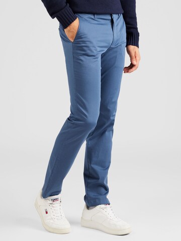 TOMMY HILFIGER - Slimfit Calças chino 'DENTON' em azul: frente