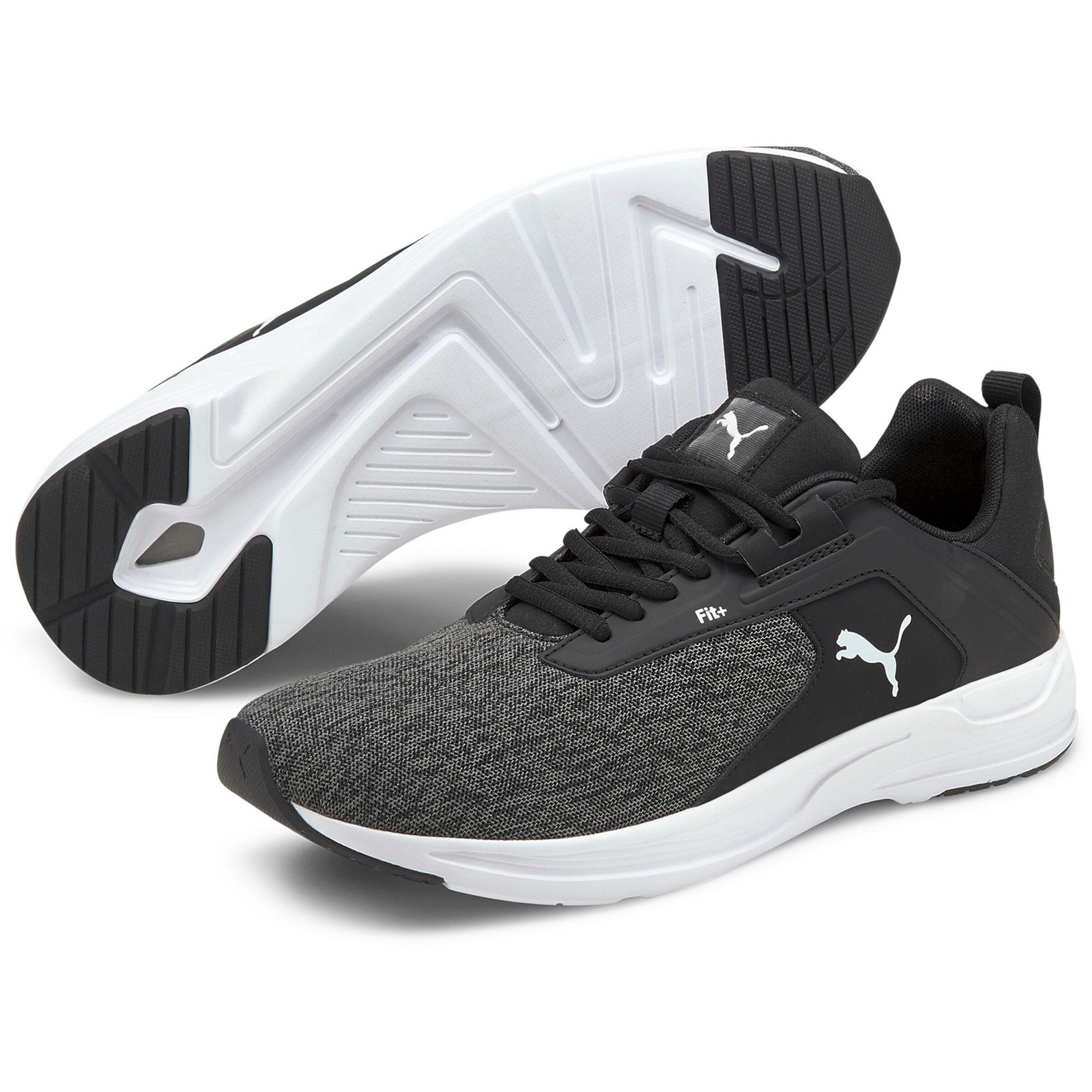 PUMA Scarpe da corsa in nero / nero sfumato / bianco