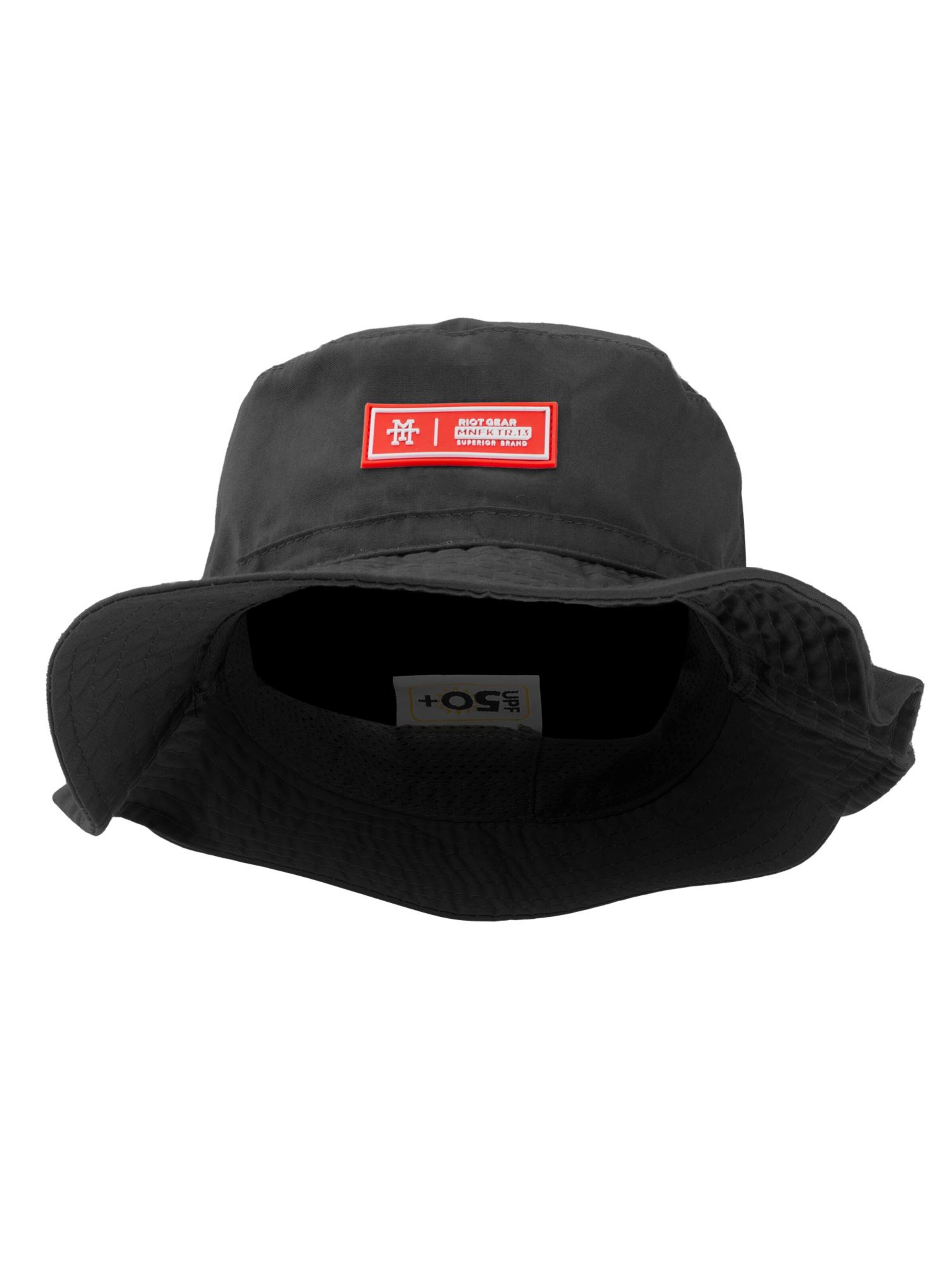 Manufaktur13 Mütze 'Boonie'‌‌‌‌ in Schwarz: Vorderseite