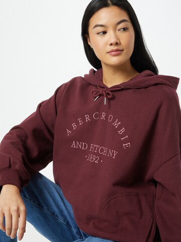 Abercrombie & Fitch Sweatshirt 'SUNDAY' in Red