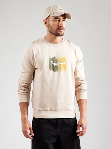 Pepe Jeans - Sudadera en beige: frente