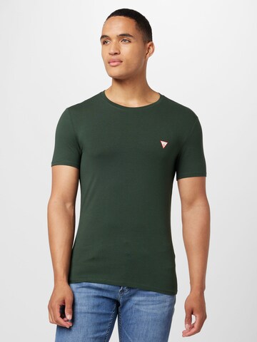 T-Shirt GUESS en vert : devant