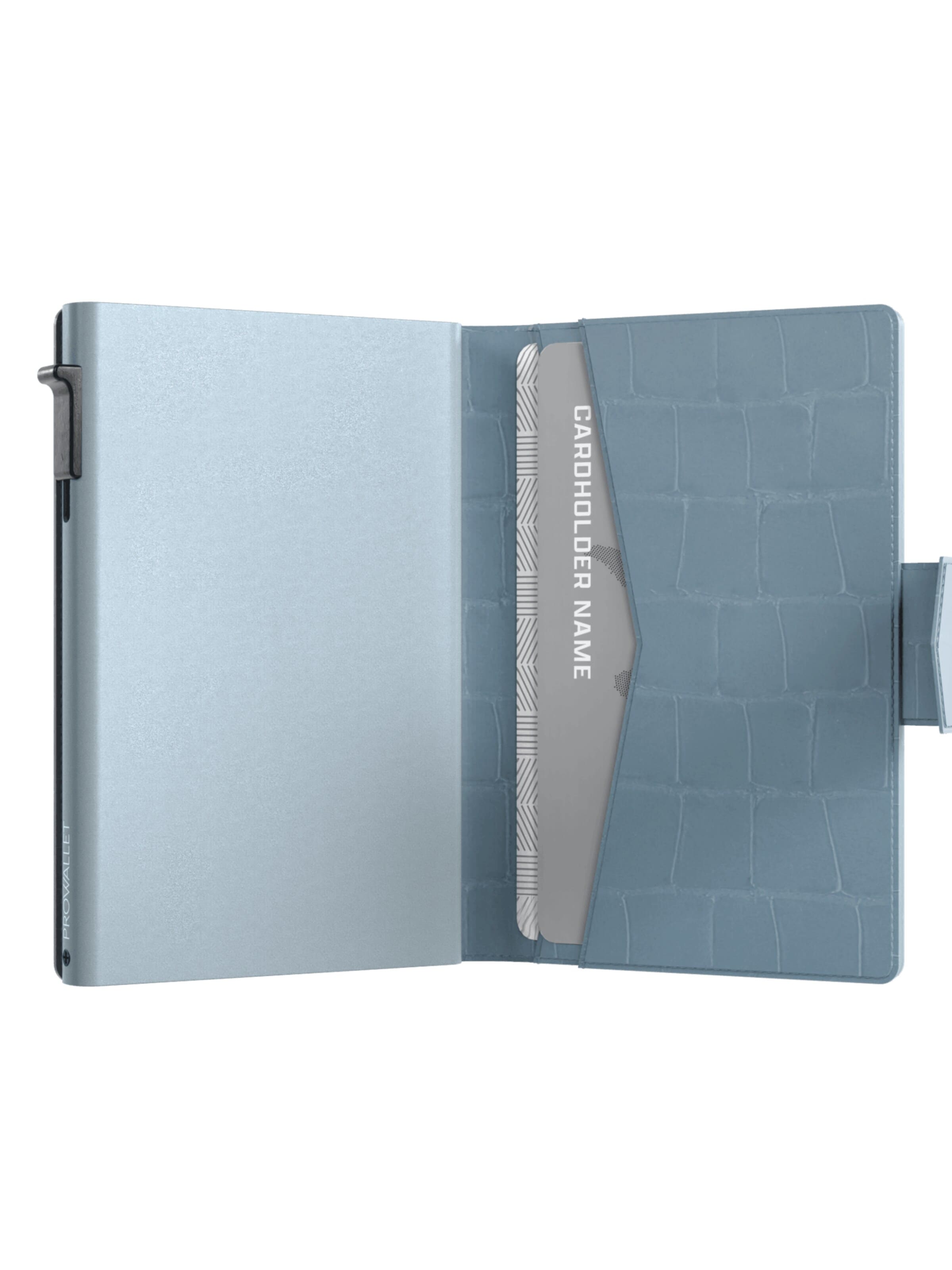 Porte-monnaies 'Pasjeshouder Plus Croco' Prowallet en bleu