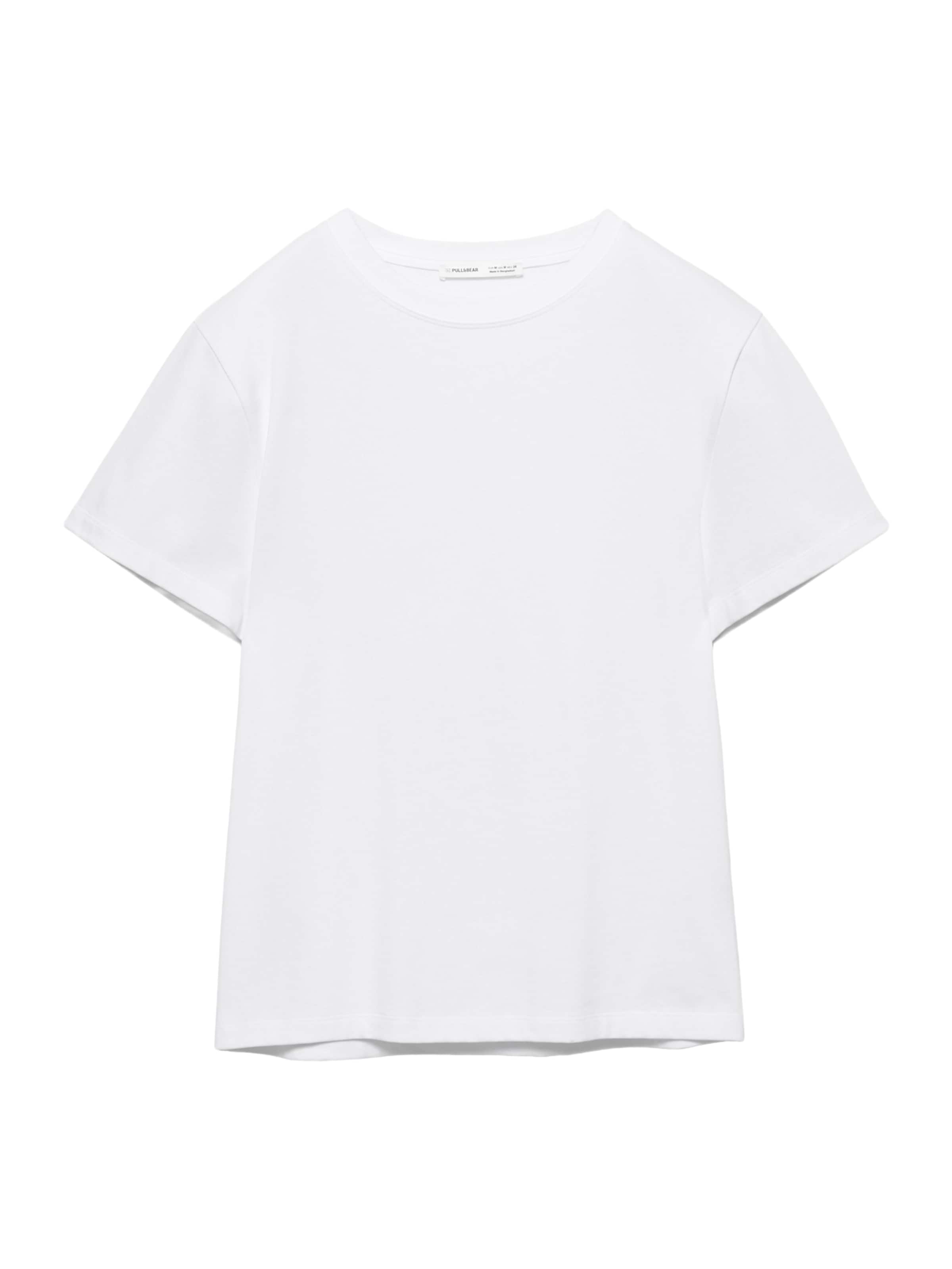 Pull&Bear Тениска в размер XS в бяло, Преглед на продукта