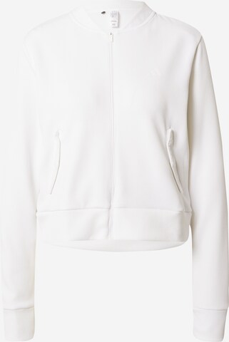 ADIDAS GOLF Sportovní bunda – bílá: přední strana