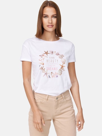 T-shirt 'Shell' Orsay en blanc : devant